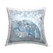 Stupell Collage Patterned Blue Nautical Spiral Seashell Printed Throw Pillow by Lisa Morales