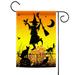 Halloween Witch Candy Corn Outdoor Garden Flag 18" x 12.5"