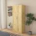 70.87"H Wood Wardrobe Storage Cabinet with 4-layer Shelf