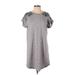 She + Sky Casual Dress - Shift: Gray Marled Dresses - Women's Size Small