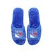 Women's FOCO Royal New York Rangers Rhinestone Fuzzy Slippers