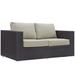 Convene Wicker Rattan Outdoor Patio Loveseat by Modway in Gray | 33 H x 35 W x 63 D in | Wayfair EEI-1907-EXP-BEI