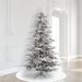 The Holiday Aisle® Sierra Flocked 7.5' White Fir Trees Artificial Christmas Tree w/ 800 LED Multi-Colored Lights, Metal | 90 H x 57 W in | Wayfair