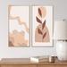 George Oliver Vintage Organic Shapes in Retro Colors V - 2 Piece Print Set Canvas in Brown | 20 H x 24 W x 1 D in | Wayfair
