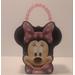 Disney Accessories | Minnie Mouse Face Purse Tin Lunch Box 11 X 7.5 X 3 Inches Pink And White With A. | Color: Pink/White | Size: Osbb