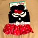 Disney Costumes | Baby Girls Minnie Mouse Bib And Headwraps Set Costume Size 0-12 Month | Color: Black/Pink | Size: Osg