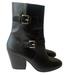 Michael Kors Shoes | Michael Kors Black Leather Biker Double Buckle Boots 10 M | Color: Black | Size: 10