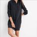 Madewell Dresses | Madewell Long-Sleeve Button Front Shirt Dress - Xs | Color: Black | Size: Xs