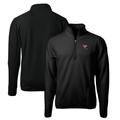 Men's Cutter & Buck Black Louisville Cardinals Vault Cascade Eco Sherpa Fleece Big Tall Quarter-Zip Top