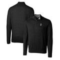 Men's Cutter & Buck Black Michigan State Spartans Lakemont Tri-Blend Big Tall Quarter-Zip Pullover Sweater