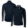 Men's Cutter & Buck Navy Georgetown Hoyas Navigate Softshell Big Tall Full-Zip Jacket