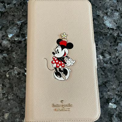 Kate Spade Cell Phones & Accessories | Kate Spade X Disney Minnie Mouse Tan Leather Folio Case For Iphone Xs Max $85 | Color: Cream/Tan | Size: Iphone Xs Max