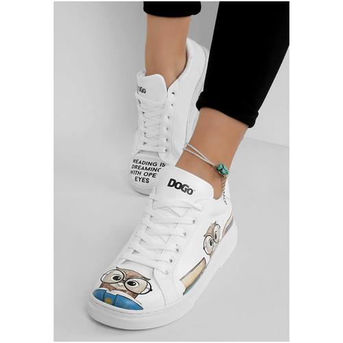„Sneaker DOGO „“The Wise Owl““ Gr. 41, Normalschaft, weiß Damen Schuhe Sneaker Vegan“