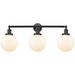 Beacon 3 Light 32" LED Bath Light - Matte Black - Matte White Shade