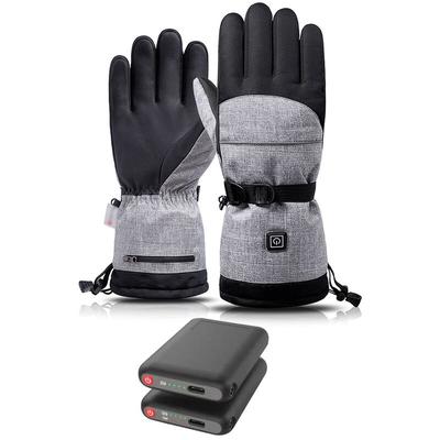 Electric Battery Heated Gloves for Men Women Waterproof Winter Gloves Heating Thermal Gloves