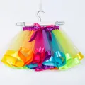 Jupe tutu en tulle arc-en-ciel pour filles jupon princesse pour tout-petits vêtements de fête et