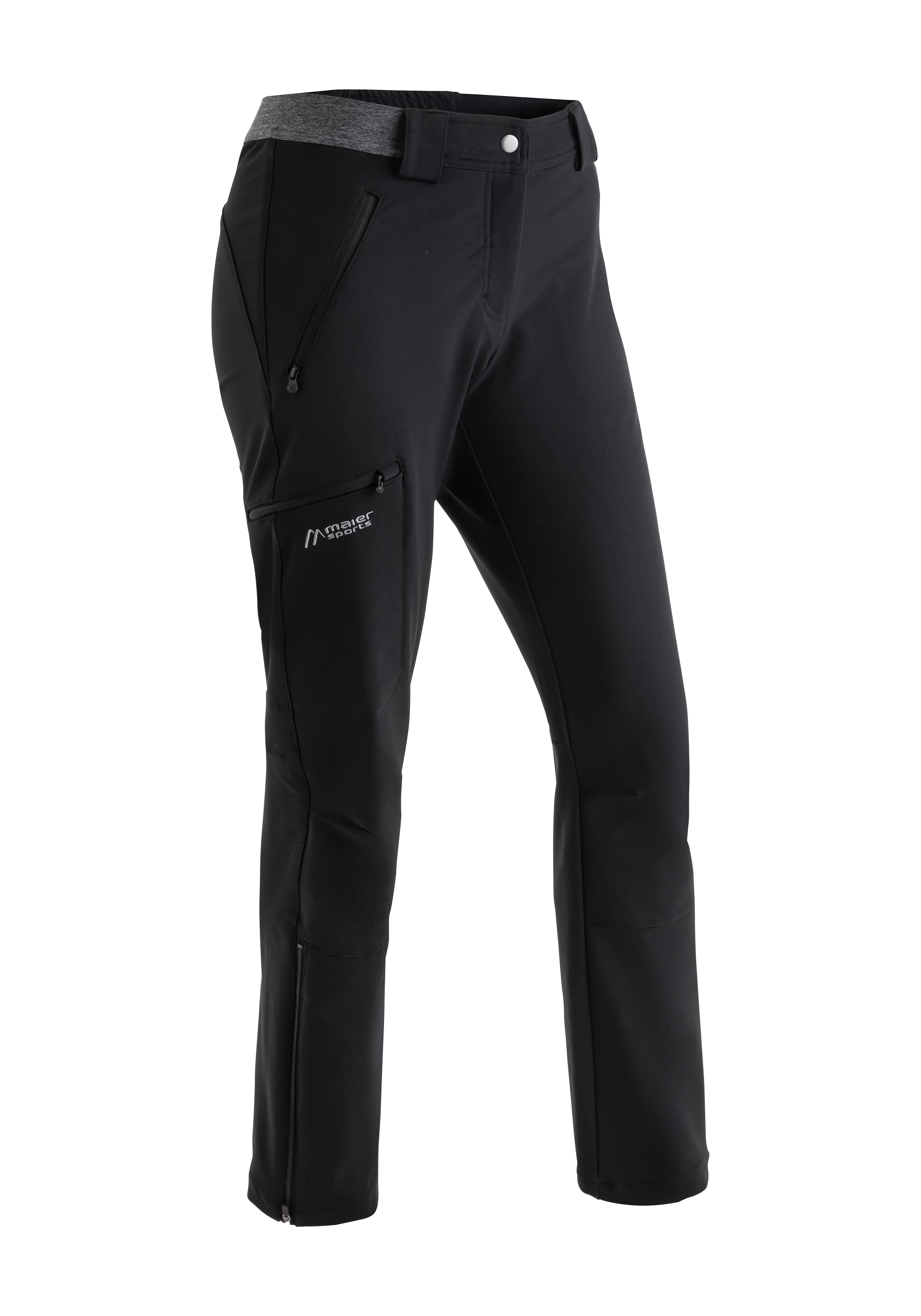 Funktionshose MAIER SPORTS "Norit winter W", Damen, Gr. 21, Kurzgrößen, schwarz, 47% Polyamid, 45% Polyester, 8% Elasthan, Hosen, Damen Winter Trekkinghose, atmungsaktive Outdoorhose, Regular Fit Image