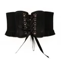 Ceinture corset élastique en PU ultra large pour femme ceinture de taille large accessoires de