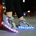 Baskets lumineuses à LED pour enfants chaussures de tennis pour enfants chargement USB chaussures