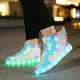 Baskets lumineuses à LED pour enfants chaussures de tennis pour enfants chargement USB chaussures