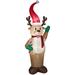 Gemmy Industries Reindeer-SLG Inflatable Polyester in Brown/Green/Red | 107.87 H x 29.53 W x 40.55 D in | Wayfair G-111148