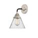 Beachcrest Home™ Shauna 1 - Light Dimmable Armed Sconce Glass/Metal in Gray/Black | 10.38 H x 7.75 W x 8.13 D in | Wayfair