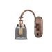 Beachcrest Home™ Shauna Bell 5" 1 Light 5" Sconce w/ Swivel Arm Glass/Metal in Gray/Brown | 12.5 H x 5 W x 12.5 D in | Wayfair