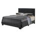 LYKE Home Aston Black Upholstered Bed