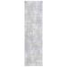 Blue/Gray 96 x 26 x 0.18 in Indoor Area Rug - 17 Stories Abstract Handmade Flatweave Polyester Area Rug in Gray/Ivory Blue Polyester | Wayfair