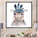 Redwood Rover Cute Hippo Portrait For Kid - Traditional Canvas Wall Art Canvas, Cotton in Blue/Gray/White | 30 H x 30 W x 1 D in | Wayfair