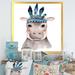 Redwood Rover Cute Hippo Portrait For Kid - Traditional Canvas Wall Art Canvas, Cotton in White | 36 H x 36 W x 1.5 D in | Wayfair