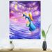 Harriet Bee Magical Night w/ Skies - Children"s Art Canvas Wall Decor Canvas in Blue/Indigo/Yellow | 20 H x 12 W x 1 D in | Wayfair