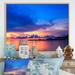 Highland Dunes Dramatic Panoramic Tropical Sunset VII - Nautical & Coastal Canvas Wall Art Canvas in Blue/Gray/Orange | 8 H x 12 W x 1 D in | Wayfair