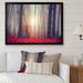 Millwood Pines Mystic Red Forest Autumn Landscape IV - Traditional Canvas Art Print Canvas in Pink/Red | 12 H x 20 W x 1 D in | Wayfair