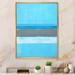 Highland Dunes Gray And Blue Colorfield - Modern & Contemporary Canvas Wall Decor Metal in Blue/Gray/Green | 32 H x 16 W in | Wayfair