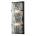 Everly Quinn 2 - Light Dimmable Flush Mounted Sconce Glass/Metal in Black | 17 H x 7.5 W x 3.75 D in | Wayfair 881A77584D344190908BC31FBD6B7784