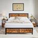 Wade Logan® Laurea 3 Piece Bedroom Set Wood Bed Frame & Nightstand Set Wood/Metal in Brown | 39.4 H x 62.9 W x 82 D in | Wayfair
