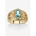 Women's Simulated Birthstone Gold-Plated Filigree Ring by PalmBeach Jewelry in December (Size 8)