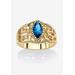 Women's Simulated Birthstone Gold-Plated Filigree Ring by PalmBeach Jewelry in September (Size 5)