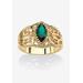 Women's Simulated Birthstone Gold-Plated Filigree Ring by PalmBeach Jewelry in May (Size 7)