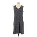 J.Crew Factory Store Casual Dress - Shift Scoop Neck Sleeveless: Blue Print Dresses - Women's Size Small