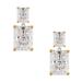 Kate Spade Jewelry | Kate Spade Bright Idea Double Emerald Cut Crystal Clear Earrings | Color: Gold | Size: Os