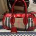 Burberry Bags | Burberry Prorsum Large Red Metallic Satchel | Color: Red | Size: 15x8x9