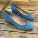 Madewell Shoes | Madewell Blue/Teal Suede Heels (Size 7) | Color: Blue | Size: 7