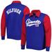 Men's Tommy Hilfiger Royal/Red New York Giants Aiden Quarter-Zip Sweatshirt