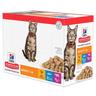 Hill's Science Plan Adult poulet pour chat - En complément : 12 x 85 g sachets Hill's Science Plan Adult viande et poisson