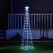 Hi-Line Gift Ltd. Artificial Christmas Tree w/ LED Lights & Star on Top, Metal in White | 65 H x 19.68 W x 19.68 D in | Wayfair 37510-WT