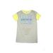 Justice Short Sleeve T-Shirt: Gray Tops - Kids Girl's Size 10