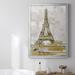 Ophelia & Co. Eiffel Tower Glitz Premium Framed Canvas - Ready To Hang Canvas, Solid Wood in Gray | 36.5 H x 26.5 W x 1 D in | Wayfair