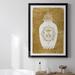 Alcott Hill® Golden Urn I Premium Framed Canvas - Ready To Hang Canvas, Solid Wood in White | 24.5 H x 18.5 W x 1 D in | Wayfair